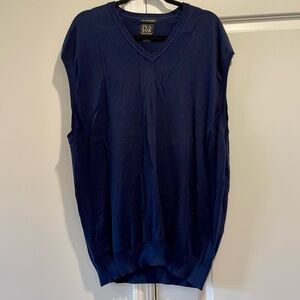 Jos. A. Bank Signature Collection Navy Blue Sweater Vest Cotton Men’s Size XXL